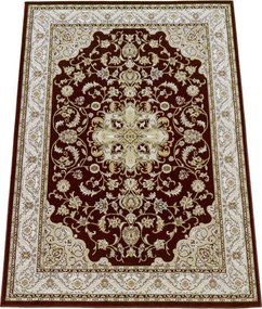 Koberec Shahrazad 4800 RED – červeno-béžový vzorovaný obdĺžnik Rozmer: 80x150 cm