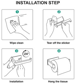 Ruhhy Samolepiaci držiak toaletného papiera - Eowihor