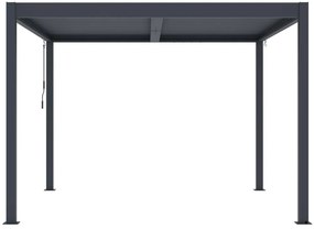 ZÁHRADNÉ KOMBO bioklimatická pergola s lamelami BestBerg BBP-9G + záhradný jedálenský set 4+1 BestBerg BBGF-62BK