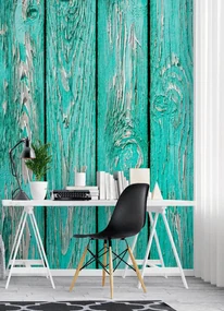Gario Fototapeta Tyrkysovo sfarbené dosky Materiál: Vliesová, Rozmery: 150 x 210 cm