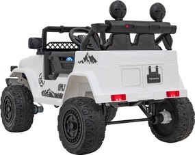 Ramiz Toyota FJ Cruiser pre deti biela + diaľkové ovládanie + pohon 4x4 + LED audio + EVA + pomalý štart