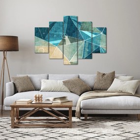 Obraz - Tyrkysová abstrakcia (150x105 cm)