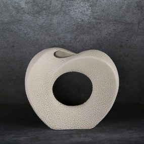 KERAMICKÁ VÁZA RISO 23X6X21 CM KRÉMOVÁ