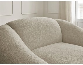 Béžové kreslo z textílie bouclé Tina – Bobochic Paris