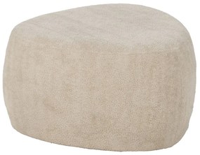 Béžový taburet z textílie buklé – Ixia