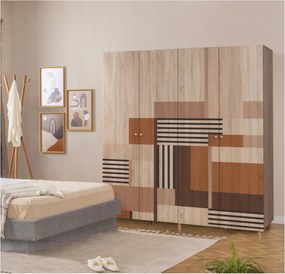 Šatníková skriňa London 908 (dub sonoma)