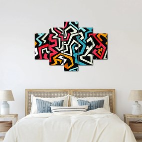 Obraz grafické abstrakcie (150x105 cm)