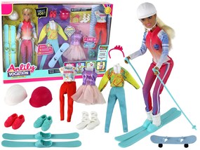 Lean Toys Bábika Anlily a 4 rôzne oblečenia na športy