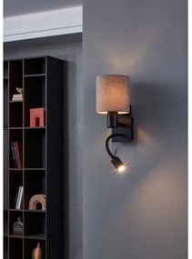 Eglo 900701 - LED Flexibilné svietidlo PASTERI 1xE27/40W/230V + LED/3,8W hnedá