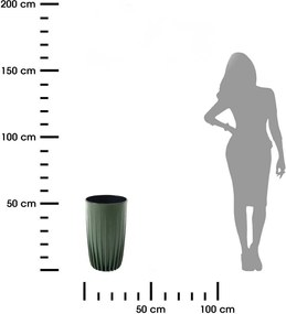 PLASTOVÝ KVETINÁČ STRIPPED ECO 51X30 CM ZELENÁ