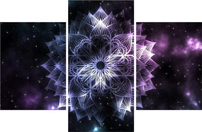 Obraz - Lotusová mandala vo vesmíre (90x60 cm)