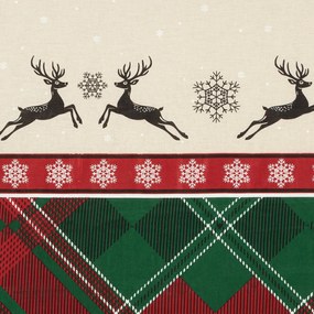 VIANOČNÉ RENFORCÉ OBLIEČKY AUSTIN 200X220 CM, 2 KS 70X80 CM VZOROVANÉ