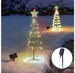 Aigostar - LED Solárna vianočná dekorácia LED/0,26W/3,7V 75cm IP65 multicolor