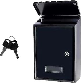 LEAN Poštová schránka, pozinkovaná oceľ 26,5x18,5x6,5cm - čierna