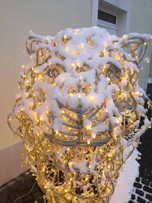 Svetelná reťaz s kryštálmi 8 m, teplá biela s bleskom, Eco Fix