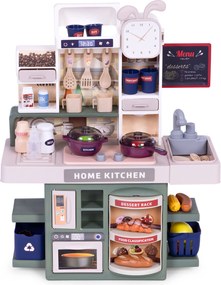 Detská kuchynka hračka so zvukmi, LED a parou – 35 doplnkov, pre deti 3+