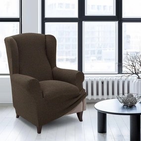 Super strečové poťahy HARMONIA tabaková kreslo ušiak (š. 70 - 100 cm)