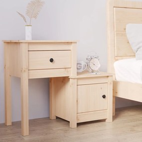 vidaXL Nočný stolík 79,5x38x65,5 cm masívne borovicové drevo