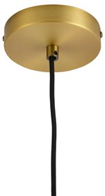 Dizajnové závesné svietidlo bronzové s čírym sklom - Domo