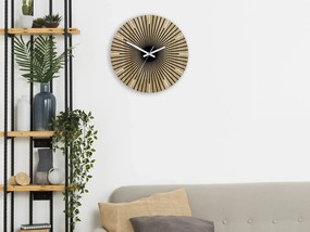 Dřevěné nástěnné hodiny Arian 33 cm dub přírodní/černé