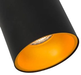 Inteligentný reflektor čierny so zlatom vrátane WiFi GU10 svetelného zdroja - Deep