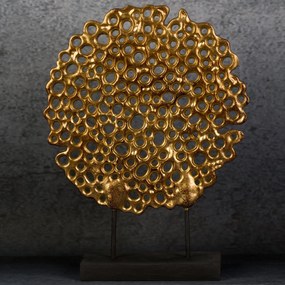 DEKORAČNÁ SOŠKA DORIA (01) 28X7X37 CM ZLATÁ