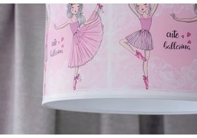 Duolla - Detský luster na lanku PRINT M 1xE27/40W/230V pr. 35 cm baletky