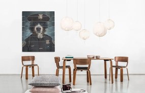 Obraz na dreve zvierací portrét Rex - 50x50 cm