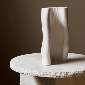 Ferm Living Kameninová váza Moire Off-white 30 cm