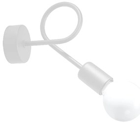 Nástenné svietidlo Loop 1, biele telo svietidla