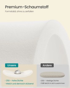 Lavica SONGMICS s úložným priestorom, úložný box, 38 x 110 x 38 cm, krémovo biela