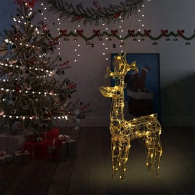 Vianočná dekorácia so sobom 90 LED 60x16x100 cm akryl 329777