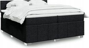 vidaXL Boxspring posteľ s matracom čierna 200x200 cm látka