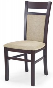 Jedálenská stolička GERARD 2 – masív, látka, viac farieb Dub sonoma / hnedá