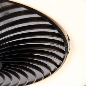 Stropný ventilátor čierny 55,5 cm vrátane LED stmievateľný s diaľkovým ovládaním - Clima