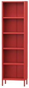 Knižnica do obývačky MARIO, 500 x 1800 x 350 mm, Modern: červená farba