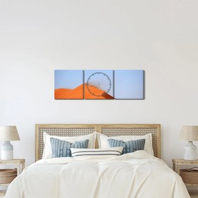Obraz piesočné púšte (s hodinami) (90x30 cm)