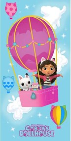 TipTrade Bavlnená froté osuška 70x140 cm - Gabby's Dollhouse "Lietajúci balón"