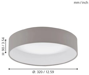 Eglo 93949 - LED stropné svietidlo PALOMARO LED/12W/230V