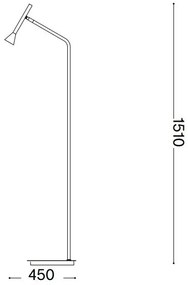 Ideal Lux - LED Stojacia lampa DIESIS LED/4,5W/230V CRI 95 zlatá