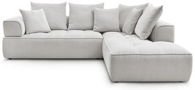 Svetlosivá ženilková rohová pohovka (pravý roh/do L) Whesley – Bobochic Paris