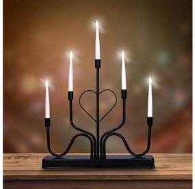 Brilagi - LED Vianočný svietnik LED/2xAA čierna BG0964