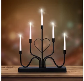 Brilagi - LED Vianočný svietnik LED/2xAA čierna BG0964