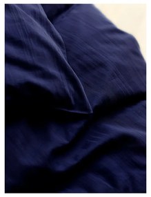 Tmavomodré damaškové obliečky na jednolôžko 140x200 cm Noble – Södahl