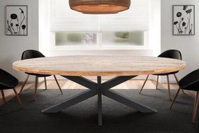 Oválny jedálenský stôl z masívu Galaxie mango 240cm