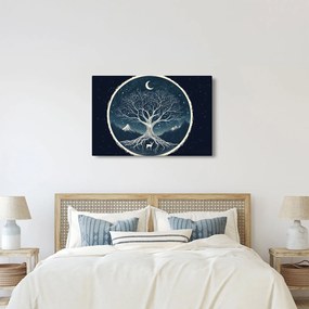 Obraz – Magický strom s jeleňom II. (90x60 cm)