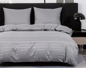 Hotelové obliečky z mikrovlákna JASMINE svetlo sivé - prúžok 2 cm Rozmer obliečky: 2 ks 70 x 90 cm | 200 x 220 cm