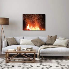 Sklenený obraz ohňa (70x50 cm)