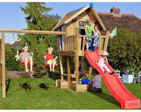 Ihrisko Jungle Crazy Playhouse so šmykľavkou a modulom 2-Swing Frame