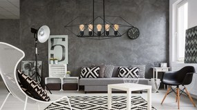 Toolight Toolight, stropné svietidlo 5xE27 APP1037-5CP, čierna, OSW-05561